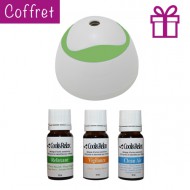 Coffret diffuseur vert + huiles essentielles à diffuser